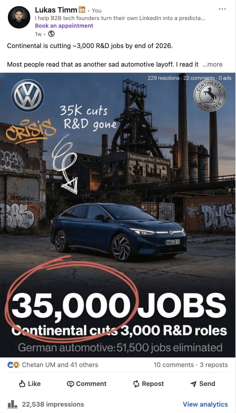 Post: 35,000 jobs, Continental cuts 3,000 R&D roles